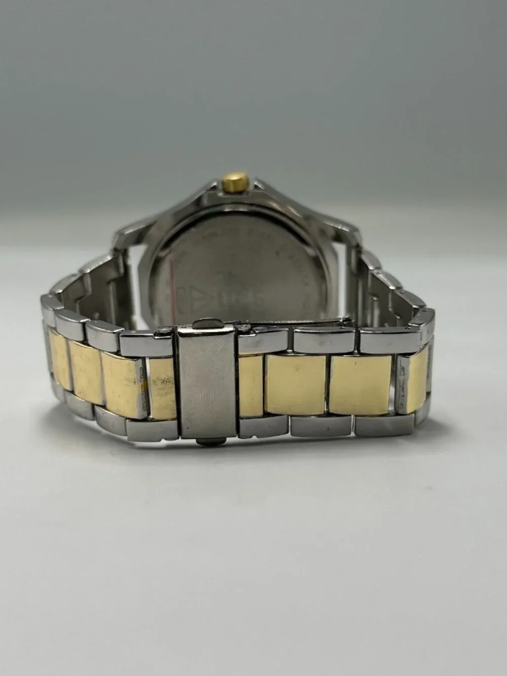 3/$30 US Polo Assn Watch Mens Silver Gold Two Tone Black Dial 4New Battery 8.25”